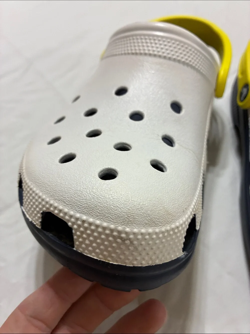 Unisex Crocs Classic Sport Clog (Navy/White/Yellow)